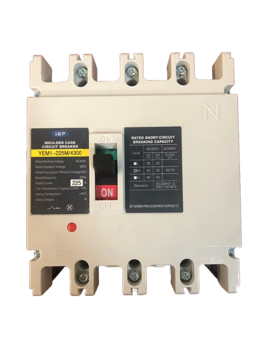 IEP Powerproducts 225 Amp 4-Pole Moulded Case Circuit Breaker — 225M/4P GP
