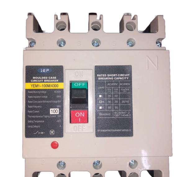 100Amp 4-Pole Moulded Case Circuit Breaker